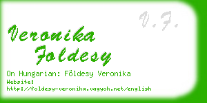 veronika foldesy business card